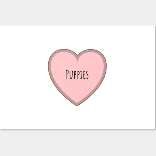 Puppies. Heart shape Posters and Art